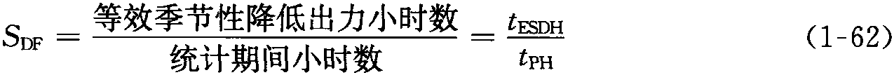 四、美國(guó)標(biāo)準(zhǔn)給出的發(fā)電機(jī)組可靠性特征量之間的關(guān)系